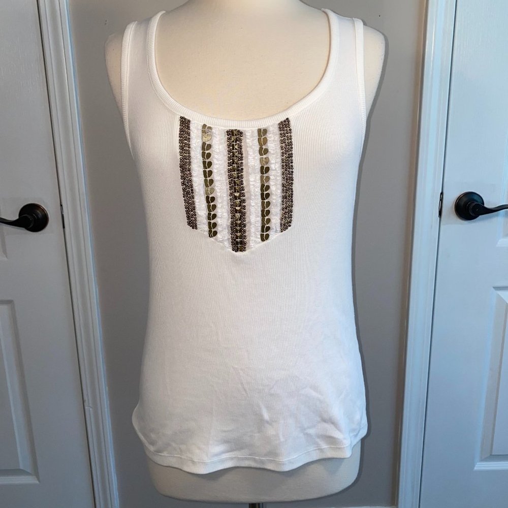 - Chico's 1 embellished tank top M worn ONCE!